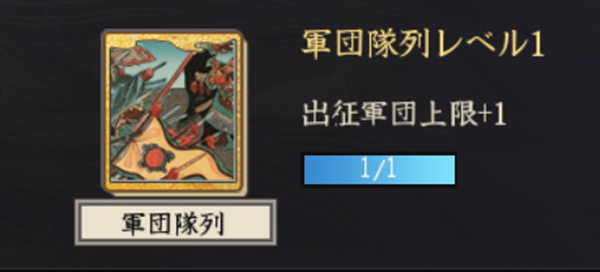 軍団隊列詳細