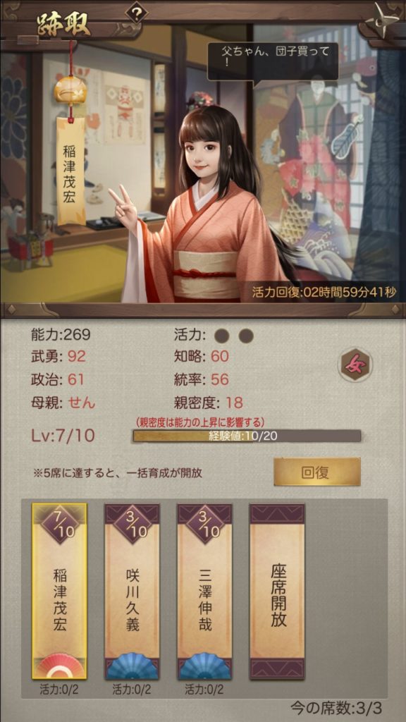 ナリセン　跡取りの能力