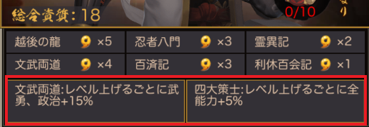 ナリセン　四策士のバフ