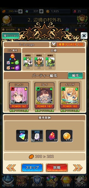 セイクリッドブレイドのパーティー編成