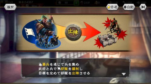 三國志覇道・出陣説明