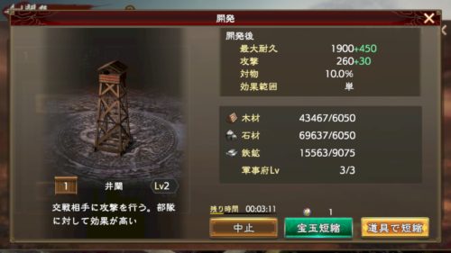 三國志覇道・内政（開発）