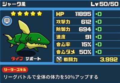 まものダンジョン＋・シャーク風