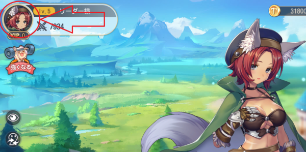 ドラゴン&ガールズの交換コード入力場所①