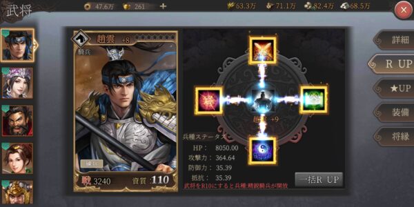 正伝三国志のランクアップ