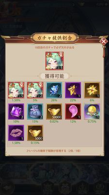 少女廻戦ガチャ内容