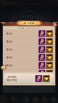 少女廻戦のランキング報酬