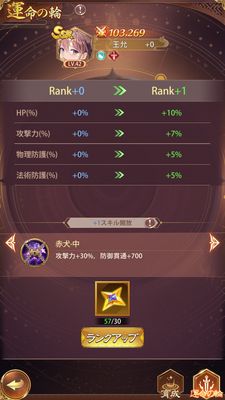 少女廻戦の運命の輪ランクアップ⑤