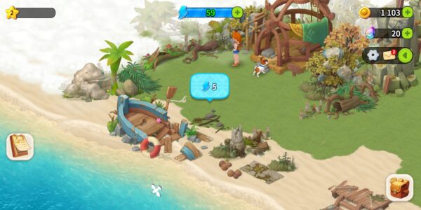 ファミリーファームの冒険の開拓画面①