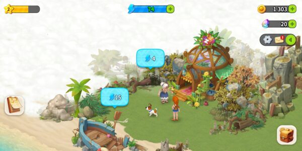 ファミリーファームの冒険の開拓画面