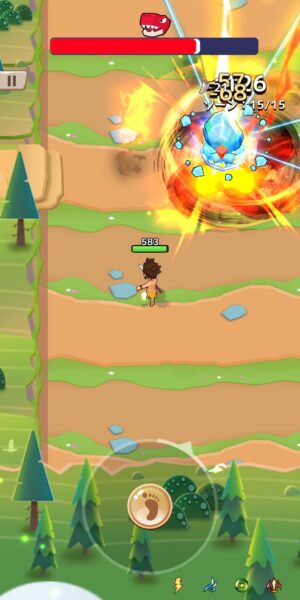 ケイブシューターのゲーム画面