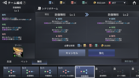 セブンナイツ2 陣形強化について
