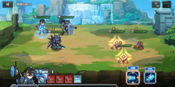 ロボット英雄伝：巨神との戦いの戦闘