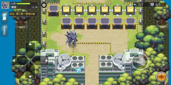ロボット英雄伝：巨神との戦いのゲームプレイ画面
