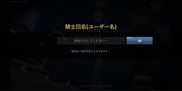 ベストリア戦記のユーザー名