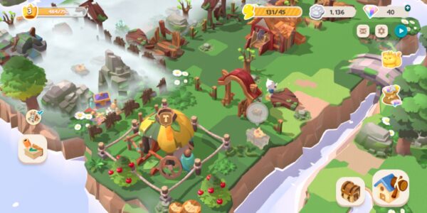 ねこ島物語のゲーム画面