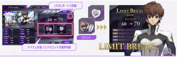 コードギアスロストストーリーズ(ロススト) 「限界突破」強化育成