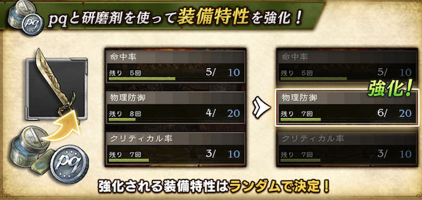 BDBL強化育成「装備特性強化」