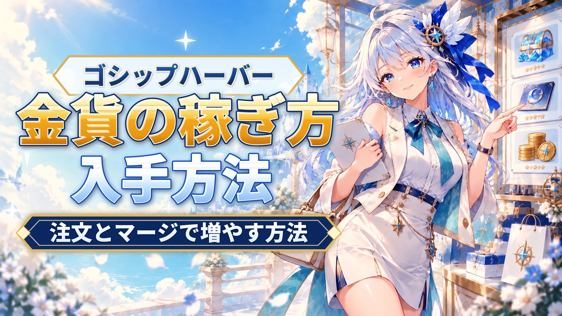 ゴシップハーバーの金貨の稼ぎ方｜注文とマージで増やす方法