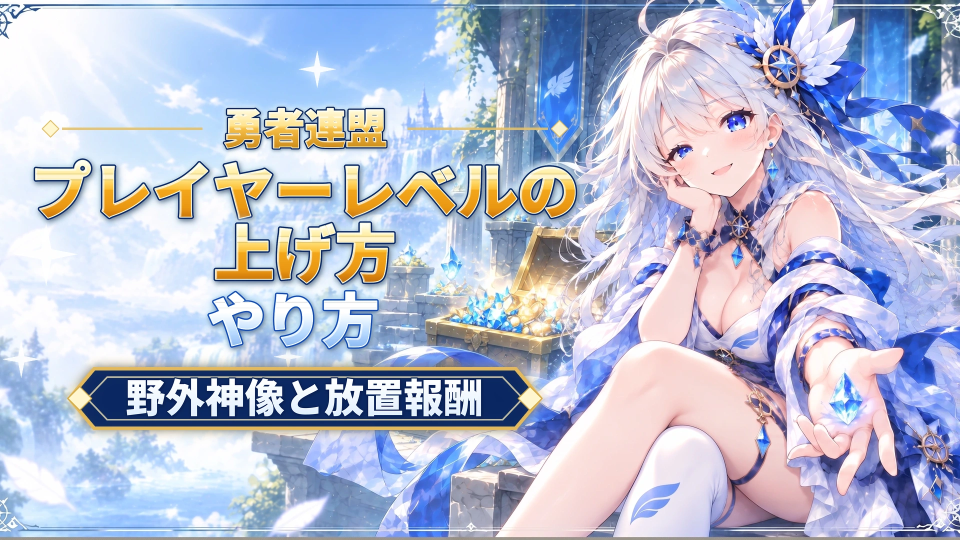 勇者連盟のプレイヤーレベルの上げ方｜野外神像と放置報酬