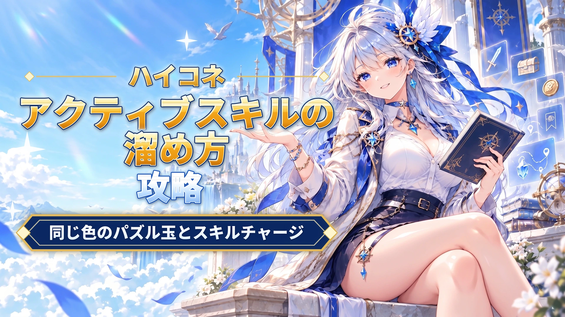 ハイコネのアクティブスキルの溜め方｜同じ色のパズル玉とスキルチャージ